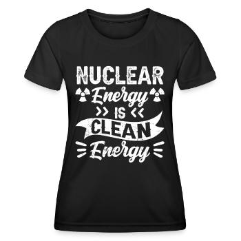 L’énergie nucléaire est une énergie propre L’énergie nucléaire - T-shirt sport Femme - noir - Devant - AI Model Female 172 light (172cm)