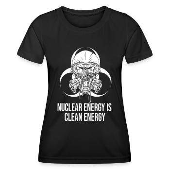 L’énergie nucléaire est une énergie propre L’énergie nucléaire - T-shirt sport Femme - noir - Devant - AI Model Female 172 light (172cm)