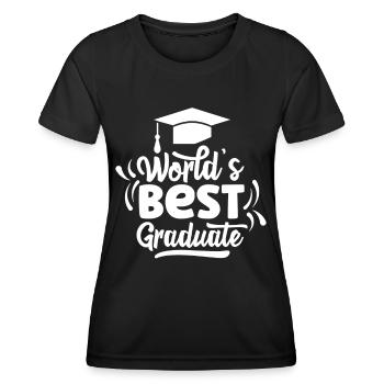 World's Best Graduate Graduation Party Graduates - Women's Functional T-Shirt - black - Front - AI Model Female 172 light (172cm)