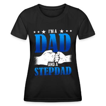 Je suis un père et un beau-père beau-père - T-shirt sport Femme - noir - Devant - AI Model Female 172 light (172cm)