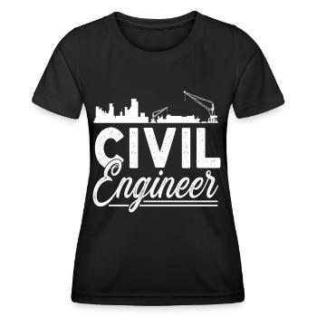 Civil Engineer Civil Engineering Student Profession - Women's Functional T-Shirt - black - Front - AI Model Female 172 light (172cm)