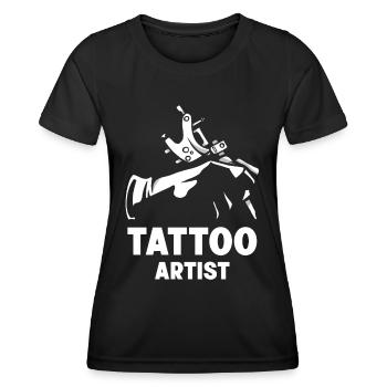 Tatoueur Tattoo Tattoo Studio - T-shirt sport Femme - noir - Devant - AI Model Female 172 light (172cm)