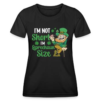 Ich Bin Nicht Klein Ich Habe Leprechaun Größe Ire - Frauen Funktions-T-Shirt - Schwarz - Vorne - AI Model Female 172 light (172cm)