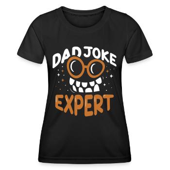Papa Blague Papa Blague Père Blagues - T-shirt sport Femme - noir - Devant - AI Model Female 172 light (172cm)