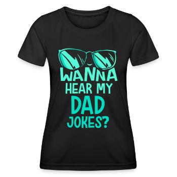 Papa Blague Papa Blague Père Blagues - T-shirt sport Femme - noir - Devant - AI Model Female 172 light (172cm)
