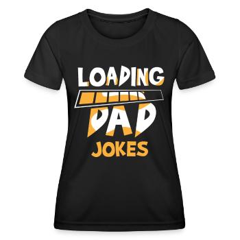 Papa Witz Dad Joke Vater Jokes - Frauen Funktions-T-Shirt - Schwarz - Vorne - AI Model Female 172 light (172cm)