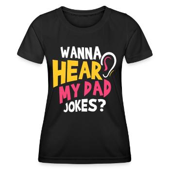 Papa Blague Papa Blague Blague Père - T-shirt sport Femme - noir - Devant - AI Model Female 172 light (172cm)