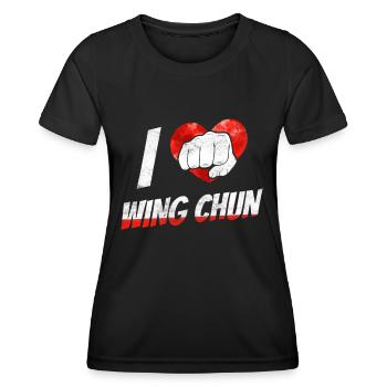 I love Wing Chun Martial Arts Martial Arts Trainer - Women's Functional T-Shirt - black - Front - AI Model Female 172 light (172cm)