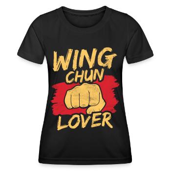 Wing Chun Lover Arts Martiaux Arts Martiaux Entraîneur - T-shirt sport Femme - noir - Devant - AI Model Female 172 light (172cm)