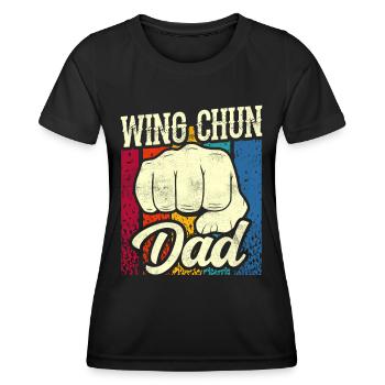 Wing Chun Papa Martial Arts Trainer Martial Arts - Women's Functional T-Shirt - black - Front - AI Model Female 172 light (172cm)
