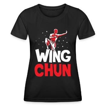 Wing Chun Training Martial Arts Trainer Martial Arts - Women's Functional T-Shirt - black - Front - AI Model Female 172 light (172cm)