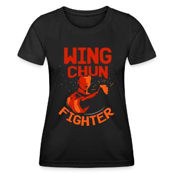 Wing Chun Fighter Arts Martiaux Arts Martiaux Entraîneur - T-shirt sport Femme - noir - Devant - AI Model Female 172 light (172cm)