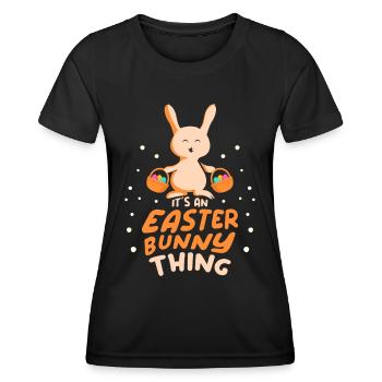 Es Ist Eine Osterhasen Sache Ostern Osterfest - Frauen Funktions-T-Shirt - Schwarz - Vorne - AI Model Female 172 light (172cm)