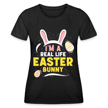 Ich Bin Ein Echter Osterhase Ostern Osterfest - Frauen Funktions-T-Shirt - Schwarz - Vorne - AI Model Female 172 light (172cm)