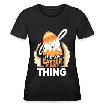 Es Ist Eine Osterhasen Sache Ostern Osterfest - Frauen Funktions-T-Shirt - Schwarz - Vorne - AI Model Female 172 light (172cm)