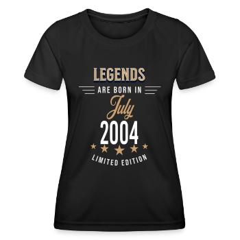 Legends werden im Juli 2004 geboren - Frauen Funktions-T-Shirt - Schwarz - Vorne - AI Model Female 172 light (172cm)