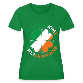 Zeit Für Ein Bisschen Blödsinn Irland Ire Irisch - Frauen Funktions-T-Shirt - Kelly Green - Vorne - AI Model Female 172 dark (172cm)