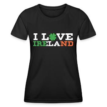 I love Ireland Irish St. Patrick's Day - Women's Functional T-Shirt - black - Front - AI Model Female 172 light (172cm)