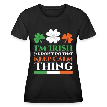Je suis irlandais Irlande Irlandais Saint-Patrick - T-shirt sport Femme - noir - Devant - AI Model Female 172 light (172cm)