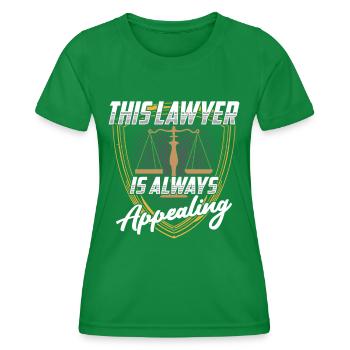 Lawyer Law Degree - Women's Functional T-Shirt - kelly green - Front - AI Model Female 172 dark (172cm)