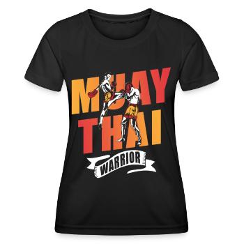 Muay Thai Warrior Fighter Arts martiaux Arts martiaux Arts martiaux Arts martiaux - T-shirt sport Femme - noir - Devant - AI Model Female 172 light (172cm)