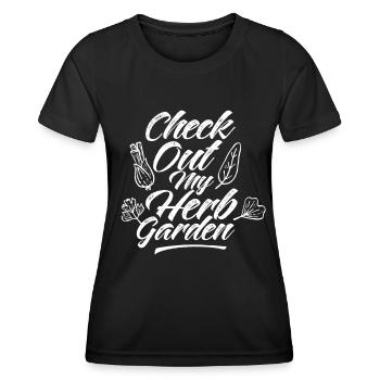 Découvrez mes herbes de jardin d’herbes aromatiques - T-shirt sport Femme - noir - Devant - AI Model Female 172 light (172cm)