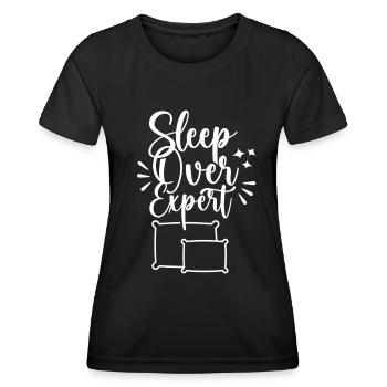 Expert pour les nuitées douces fête nuitée - T-shirt sport Femme - noir - Devant - AI Model Female 172 light (172cm)