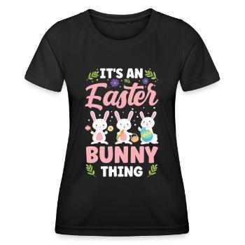 Es Ist Eine Osterhasen Sache Ostern Osterfest - Frauen Funktions-T-Shirt - Schwarz - Vorne - AI Model Female 172 light (172cm)