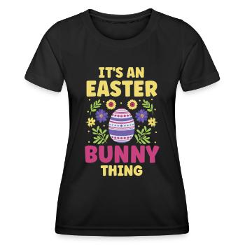 Es Ist Eine Osterhasen Sache Ostern Osterfest - Frauen Funktions-T-Shirt - Schwarz - Vorne - AI Model Female 172 light (172cm)