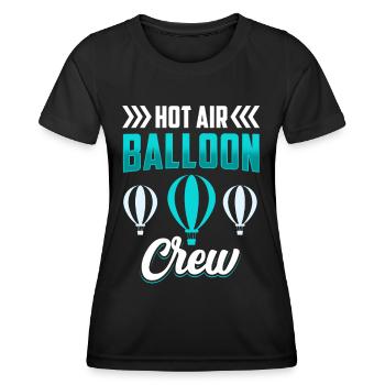 Heißluftballon Besatzung Ballonflug Ballonfahrer - Frauen Funktions-T-Shirt - Schwarz - Vorne - AI Model Female 172 light (172cm)