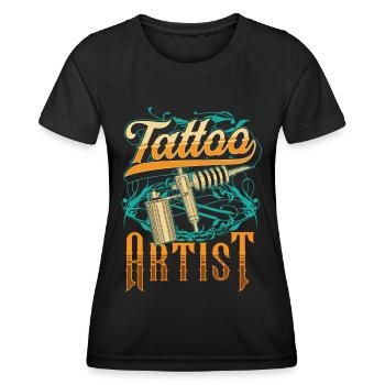 Tatoueur Tattoo Tattoo Tattoo Studio - T-shirt sport Femme - noir - Devant - AI Model Female 172 light (172cm)