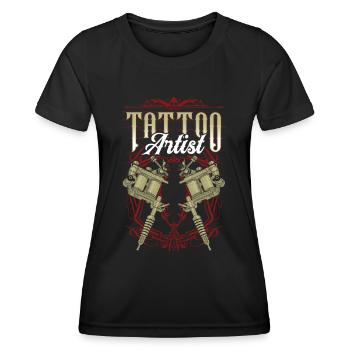 Tattoo Artist Tattoo Studio Tattoo Tattoo - Women's Functional T-Shirt - black - Front - AI Model Female 172 light (172cm)