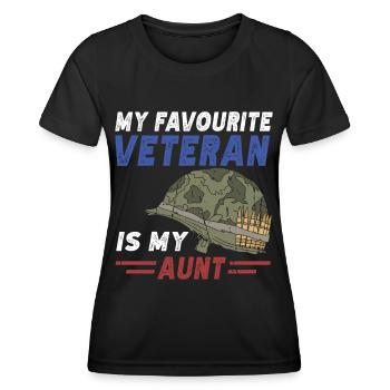 My favorite veteran is my Aunt Military - Women's Functional T-Shirt - black - Front - AI Model Female 172 light (172cm)