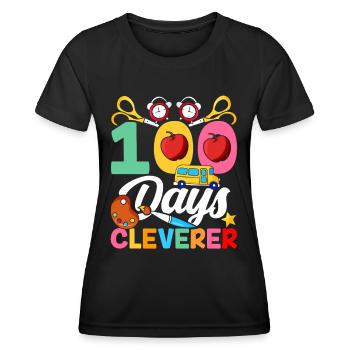 100 Days Clever Funny Sweet Sayings Équipe - T-shirt sport Femme - noir - Devant - AI Model Female 172 light (172cm)