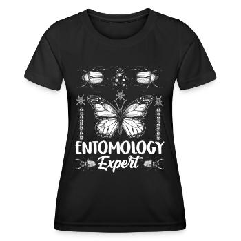 Expert en Entomologie Profession Entomologiste Insectes - T-shirt sport Femme - noir - Devant - AI Model Female 172 light (172cm)