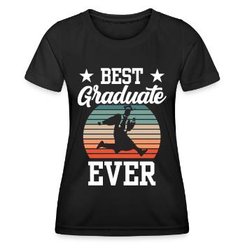 Meilleur diplômé de tous les temps Diplômés diplômés - T-shirt sport Femme - noir - Devant - AI Model Female 172 light (172cm)