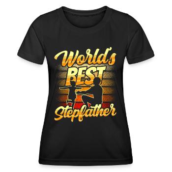 Le meilleur beau-père du monde Beau-père Beau-père Beau-père - T-shirt sport Femme - noir - Devant - AI Model Female 172 light (172cm)