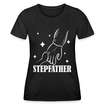 Beau-père Beau-père Fête des pères Beau-père - T-shirt sport Femme - noir - Devant - AI Model Female 172 light (172cm)