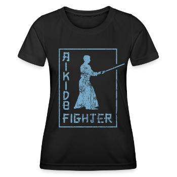 Aikido Fighter Martial Arts Martial Arts Lovers - Women's Functional T-Shirt - black - Front - AI Model Female 172 light (172cm)