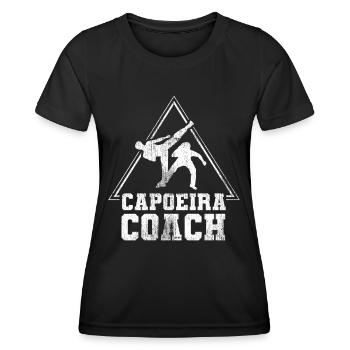 Entraîneur de Capoeira Arts Martiaux Brésiliens Hobby - T-shirt sport Femme - noir - Devant - AI Model Female 172 light (172cm)