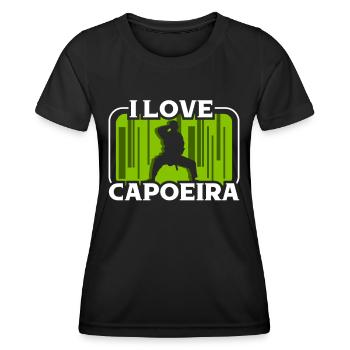 J’adore Capoeira Brazilian Martial Arts Hobby - T-shirt sport Femme - noir - Devant - AI Model Female 172 light (172cm)