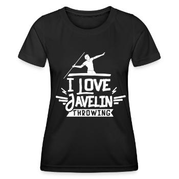 J’adore lancer de javelot lancer de javelot lancer de javelot lancer javelot - T-shirt sport Femme - noir - Devant - AI Model Female 172 light (172cm)