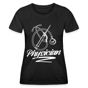 Arzt Beruf Medizin Mediziner Doktor - Frauen Funktions-T-Shirt - Schwarz - Vorne - AI Model Female 172 light (172cm)