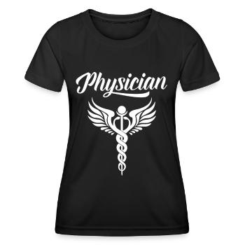 Arzt Doktor Mediziner Medizin Beruf - Frauen Funktions-T-Shirt - Schwarz - Vorne - AI Model Female 172 light (172cm)