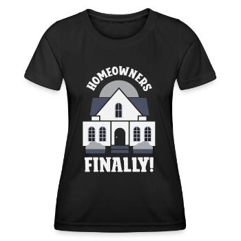 Enfin propriétaire propriétaire maison propriétaire propriétaire maison - T-shirt sport Femme - noir - Devant - AI Model Female 172 light (172cm)