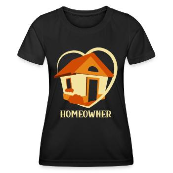 Propriétaire Propriétaire Maison propriétaire - T-shirt sport Femme - noir - Devant - AI Model Female 172 light (172cm)