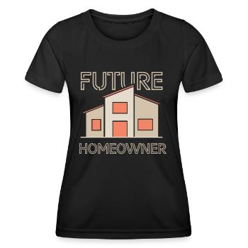 Futurs propriétaires Propriétaires Propriétaires - T-shirt sport Femme - noir - Devant - AI Model Female 172 light (172cm)