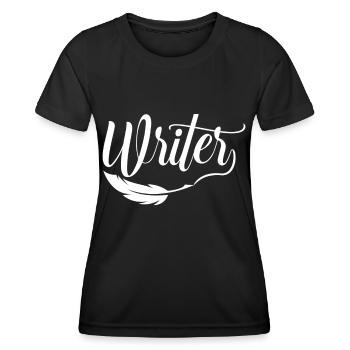 Autor Schreiber Schriftsteller Schreiben - Frauen Funktions-T-Shirt - Schwarz - Vorne - AI Model Female 172 light (172cm)
