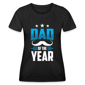 Père de l’année Papa Papa Dictons Fête des Pères - T-shirt sport Femme - noir - Devant - AI Model Female 172 light (172cm)