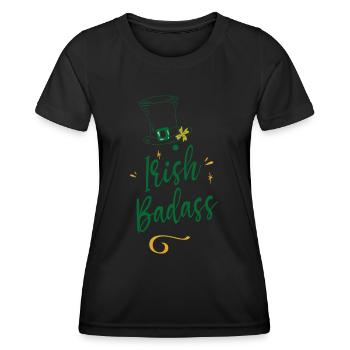 Irlandais Badass Gaélique Irlande Irlandais Irlandais - T-shirt sport Femme - noir - Devant - AI Model Female 172 light (172cm)